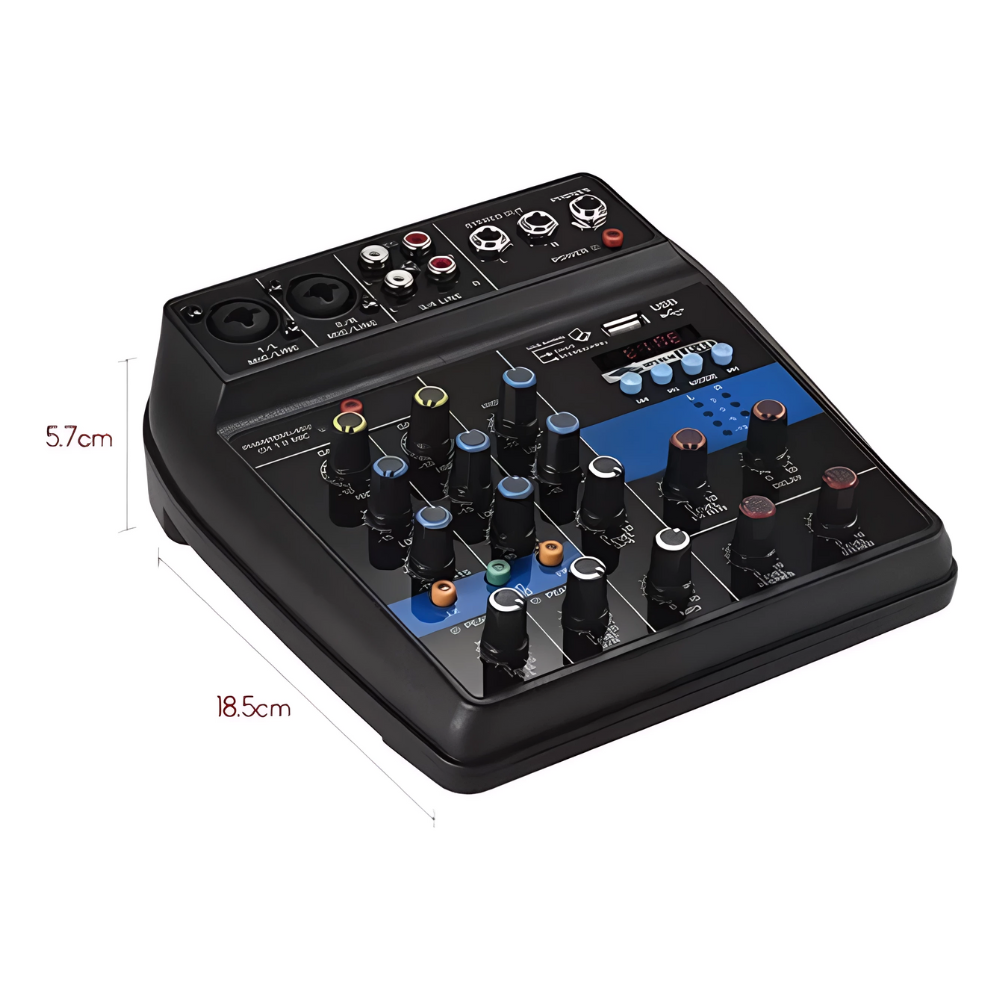 Mini Consola Mezclador De Audio Y Sonido Wvngr F2-mb Mixer