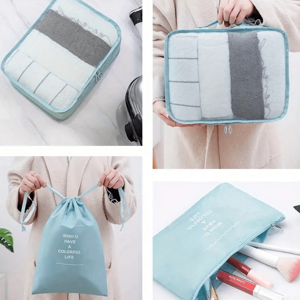 Organizador De Maletas Para Viaje Set 7 Piezas Impermeable