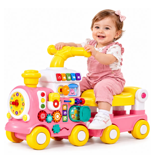 Carrito Infantil Caminador 5 En 1 Tren Didáctico Bebés Luces