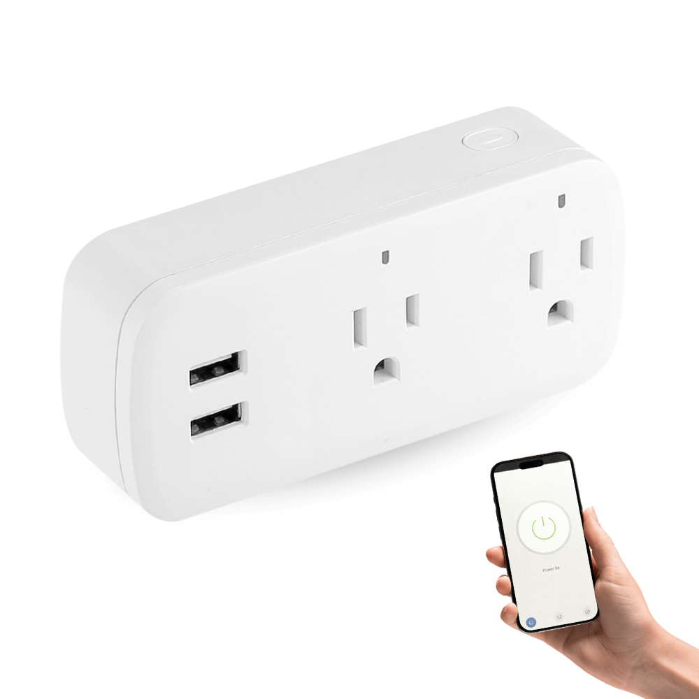 Enchufe Toma Inteligente Wifi Doble Control De Voz Alexa