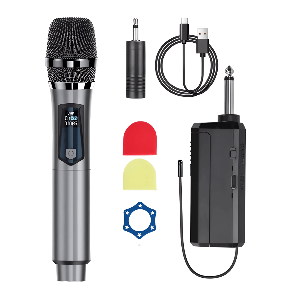 Micrófono Profesional Inalámbrico UHF Recargable TipoC DX801