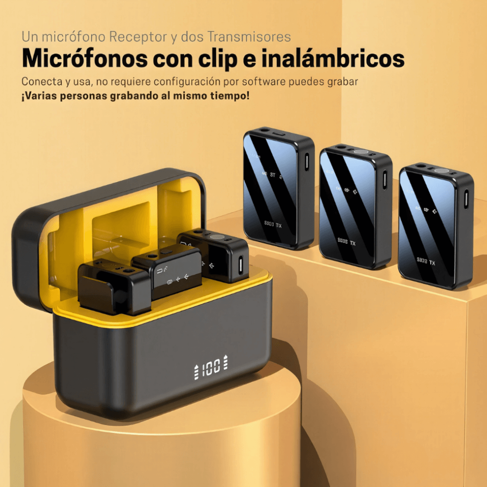 Micrófono Solapa Inalámbrico Sx12 Profesional Tipo C iPhone