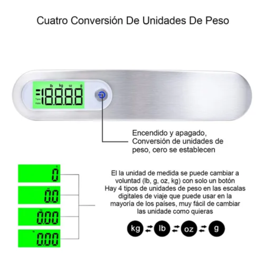 Bascula Para Maletas Portatil 110lb / 50 Kg