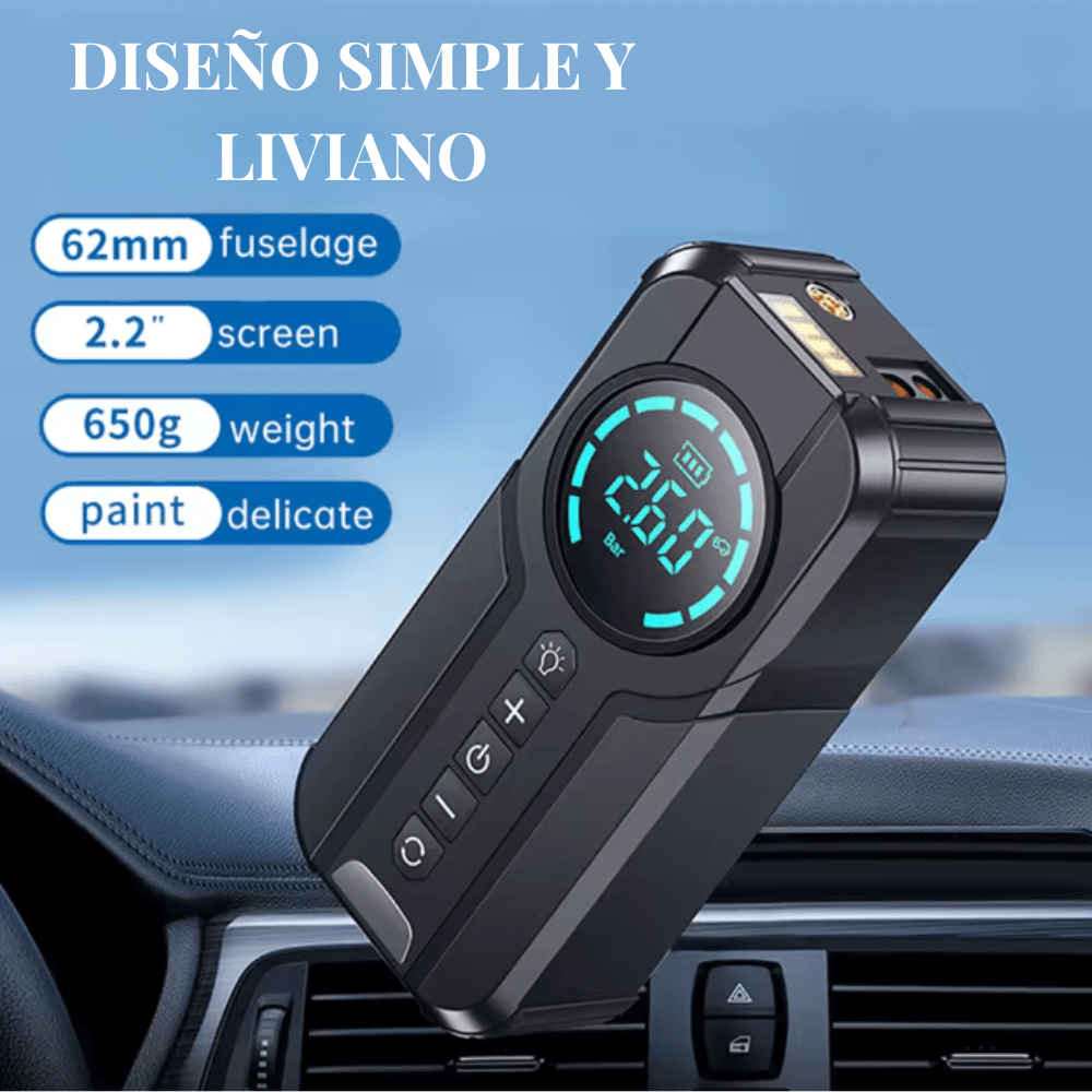 Arrancador Iniciador De Batería Portátil Compresor Aire 12v