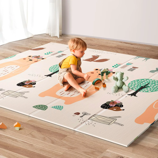 Tapete Para Bebes Plegable Colchoneta Suave Doble 200x180cm