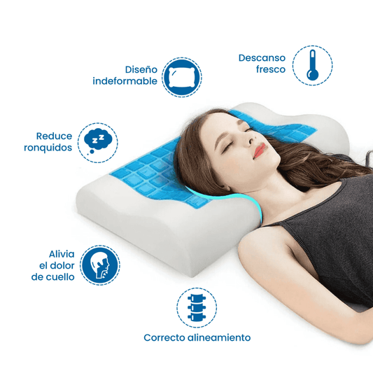 Almohada De Gel Ortopédica Memory Pillow Refrescante