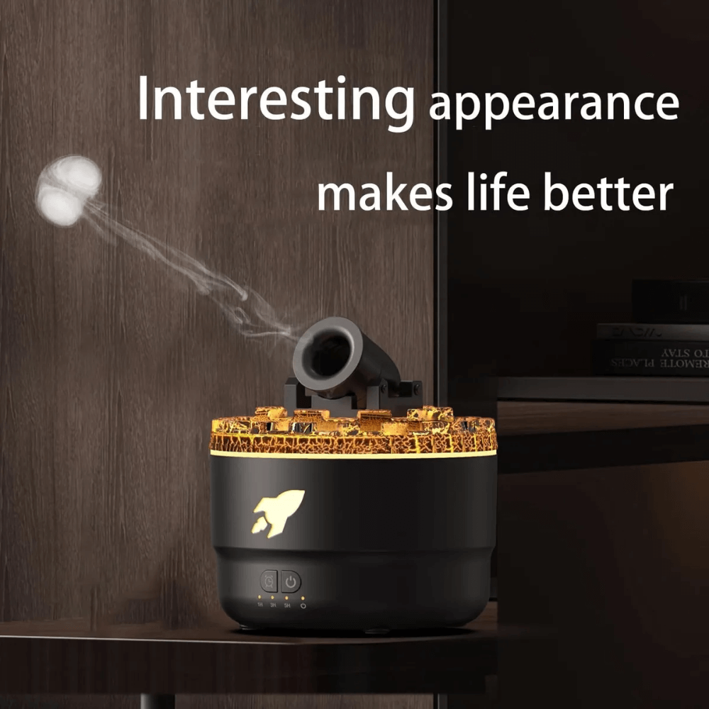 Humidificador Difusor De Aromas Cañon 280ml Ultrasonido 7led