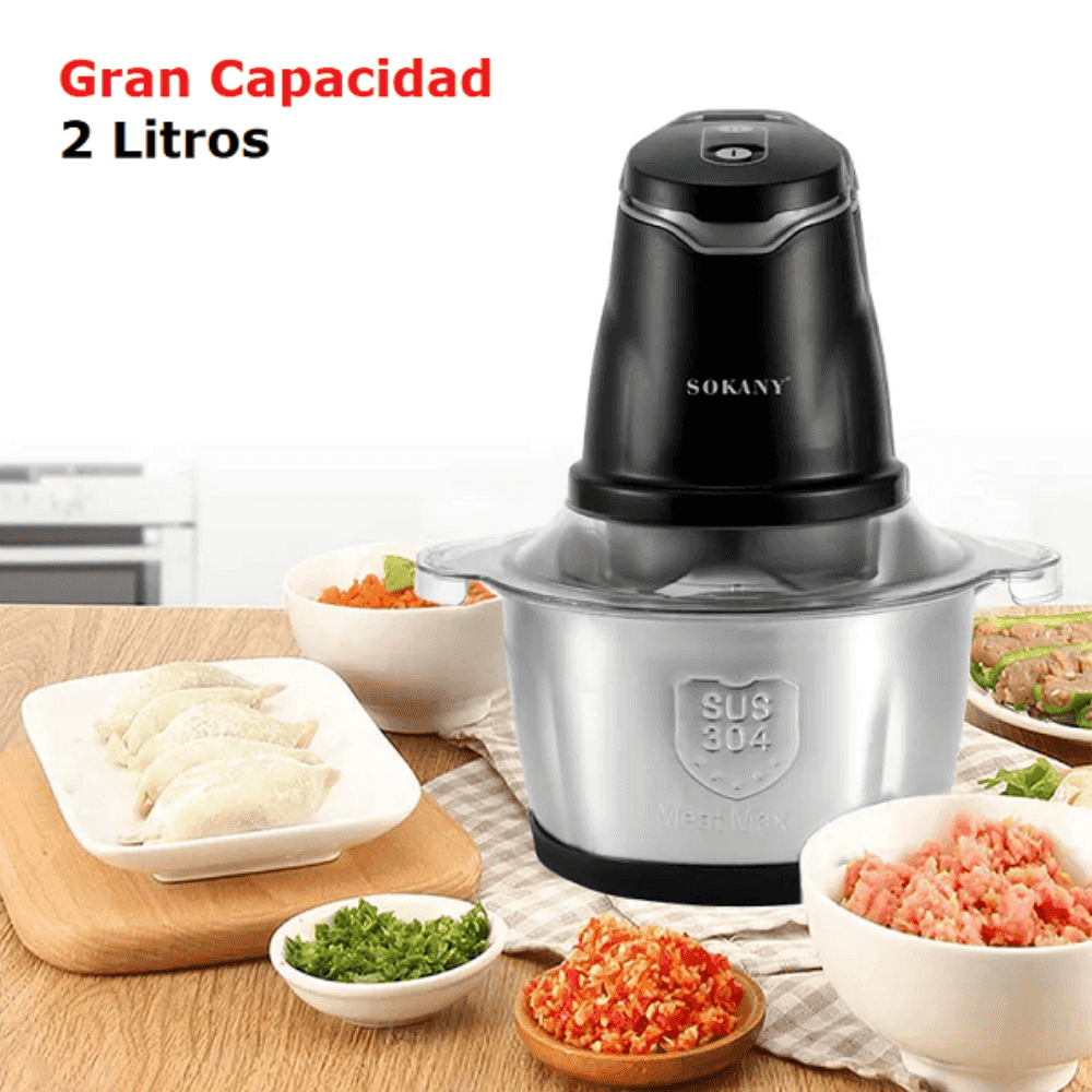 Procesador De Alimentos Picadora Eléctrica 400w 2.0l Sokany