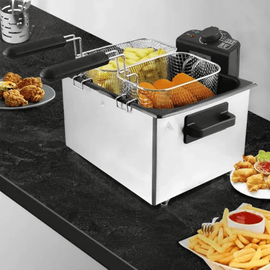 Freidora Electrica Aceite 1200w Domestica 5litros Acero Inox
