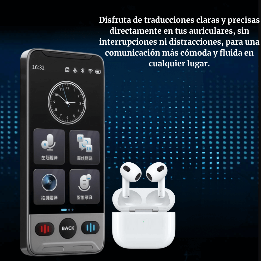 Traductor Voz Smart Ia Tiempo Real 142 Idiomas Portátil T02