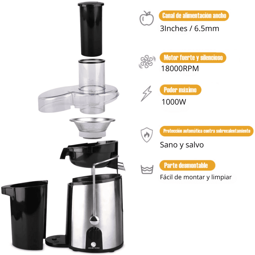 Extractor de Jugos 1000W Exprimidor RAF + Vaso de Zumo 450ml