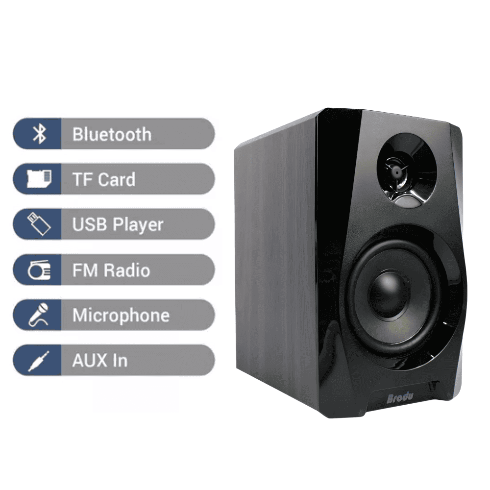 Altavoz Subwoofer Brodu 4 inch Bluetooth USB SD FM BTS-1288
