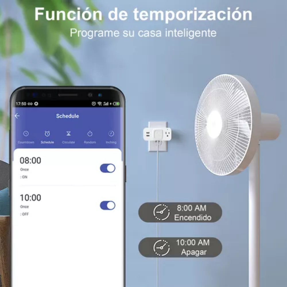 Enchufe Toma Inteligente Wifi Doble Control De Voz Alexa