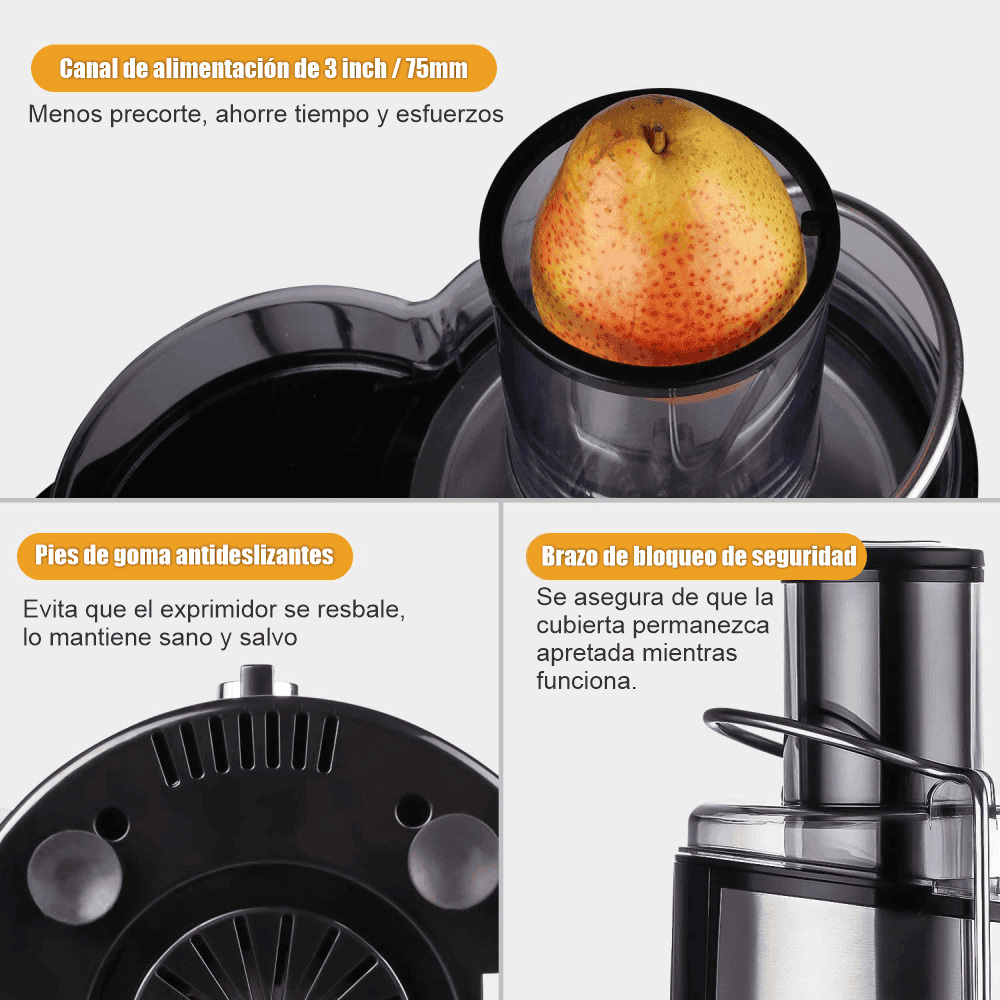 Extractor de Jugos 1000W Exprimidor RAF + Vaso de Zumo 450ml
