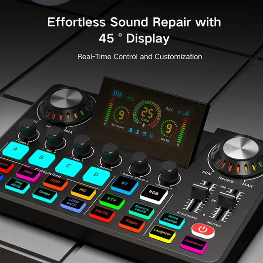 Mezclador De Audio Pro Amplificador Tarjeta Sonido 48v F668