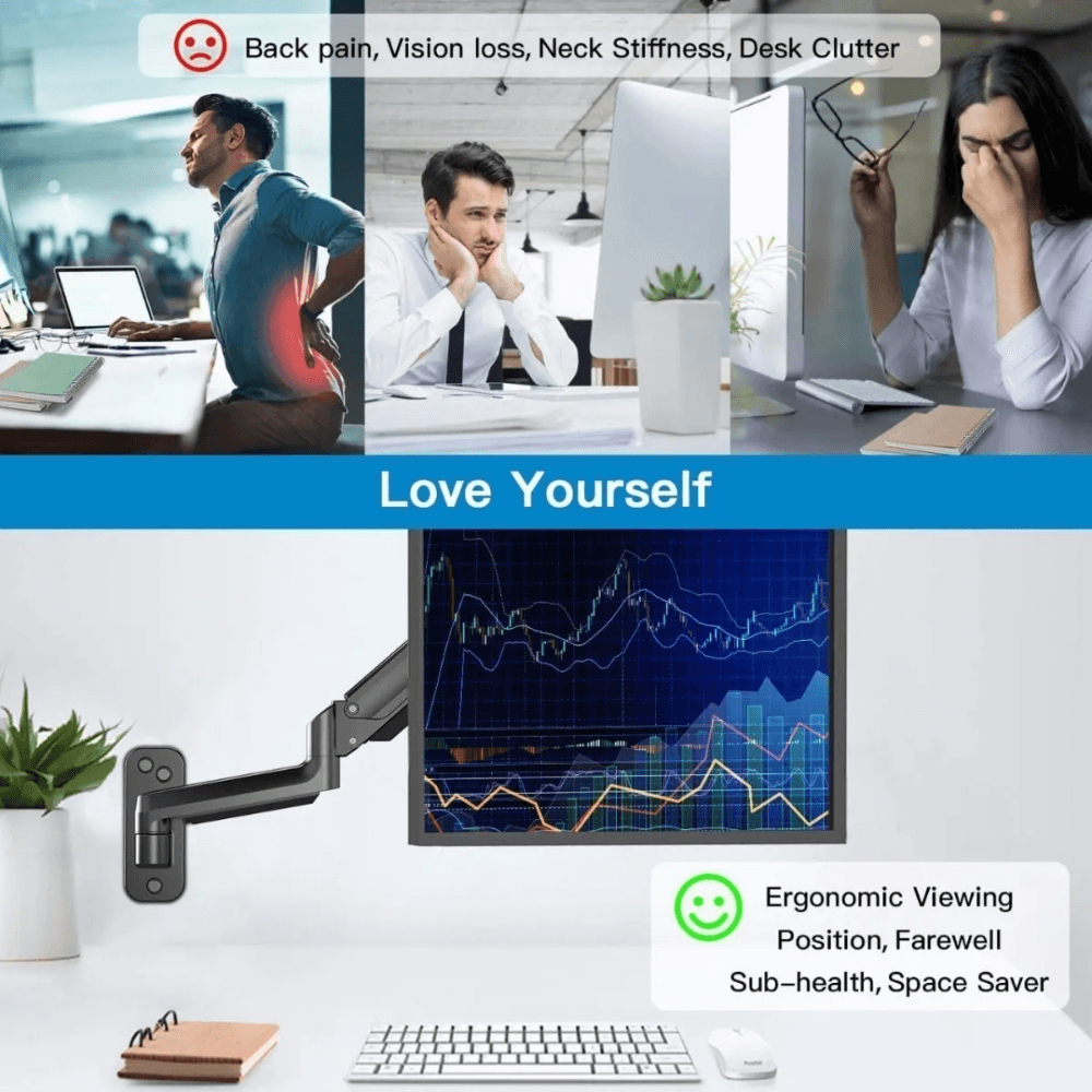 Soporte De Pared Brazo Para Monitor 17-35 Rotación 360 An520