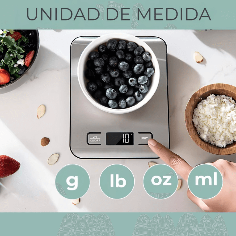 Báscula Digital Gramera De Cocina Balanza 5000g 5kg Led