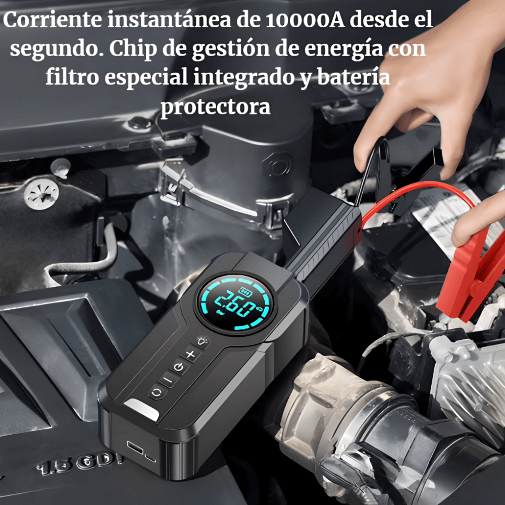 Arrancador Iniciador De Batería Portátil Compresor Aire 12v
