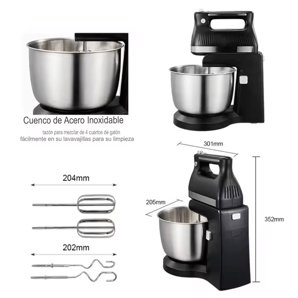 Batidora Eléctrica Sokany Acero Inoxidable 500 W 5 Velocidades 4.0 L