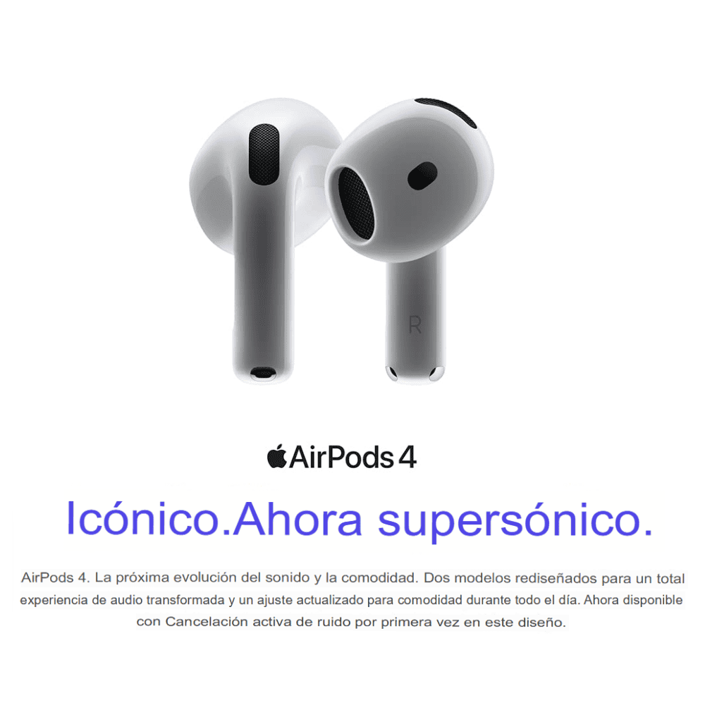Auriculares AirPods 4ta Generación ANC Carga Inalambrica AAA