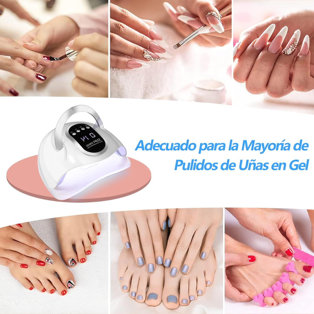 Lámpara De Uñas 280W 45 LED Secadora Semipermanentes Sun X10 MAX