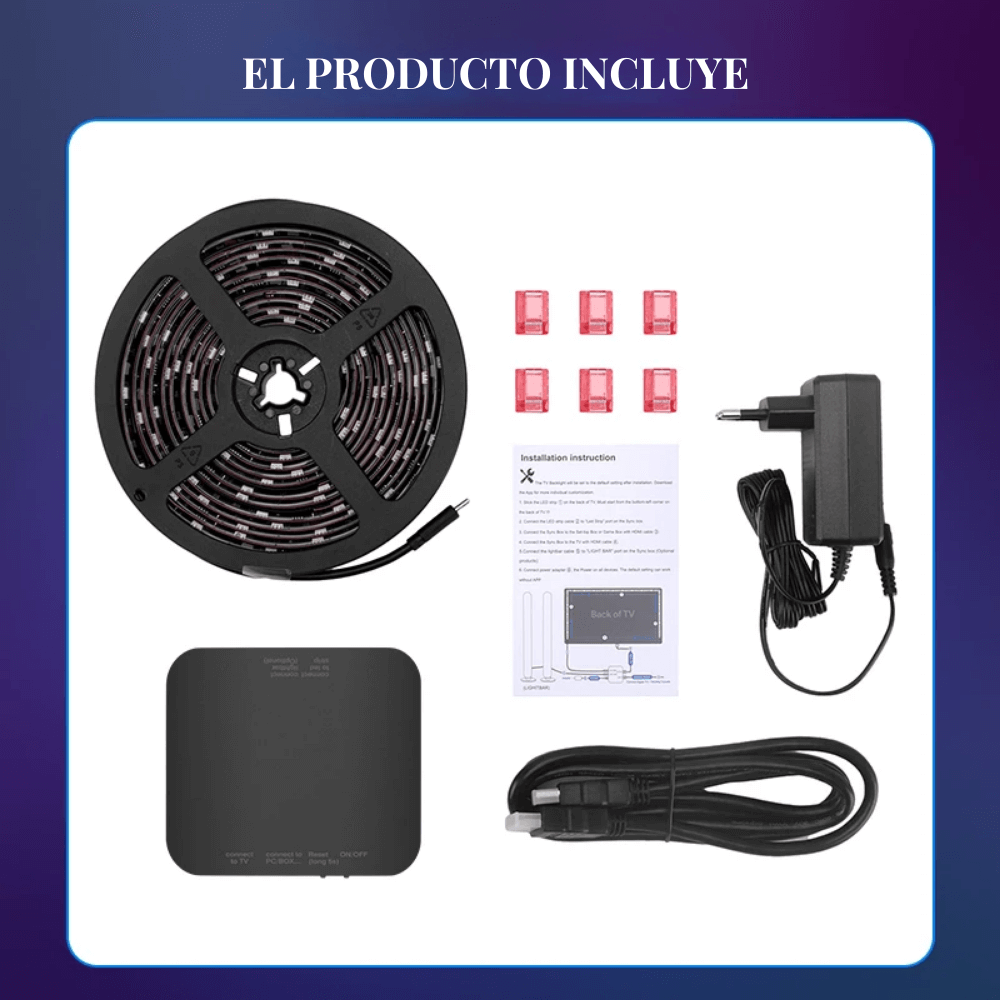 Cinta Luz Led Inmersión Tv Hdmi 55 A 65 Inch Ambilight 12v