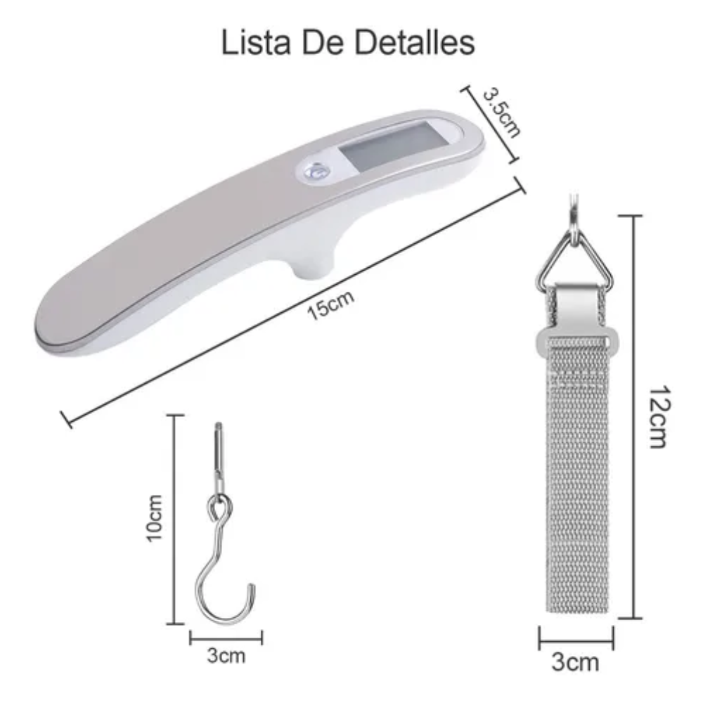 Bascula Para Maletas Portatil 110lb / 50 Kg