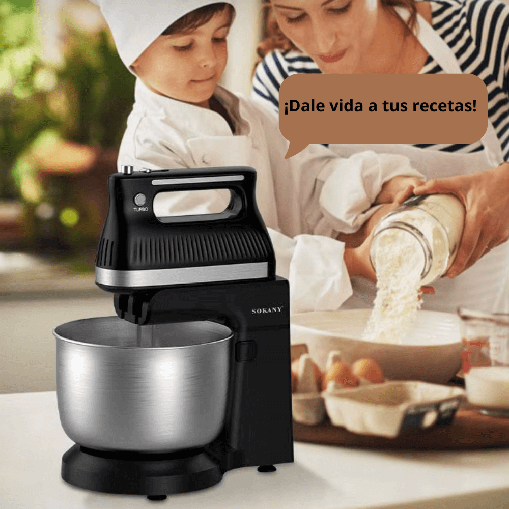 Batidora Eléctrica Sokany Acero Inoxidable 500 W 5 Velocidades 4.0 L