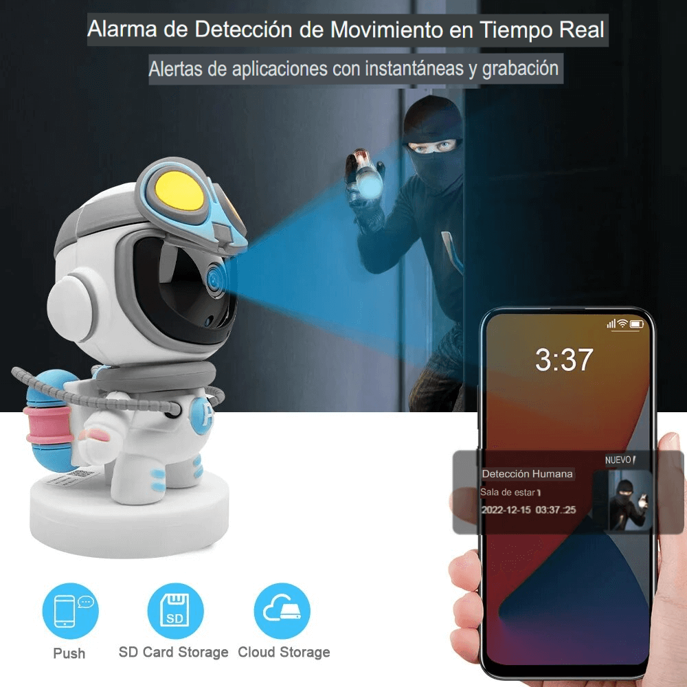Cámara De Seguridad Robot Wifi Monitor De Bebé App Yoosee