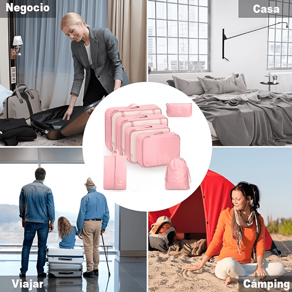 Organizador De Maletas Para Viaje Set 7 Piezas Impermeable