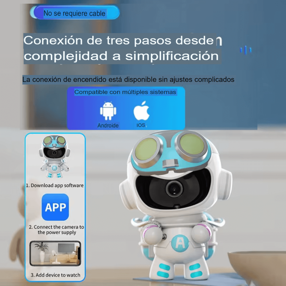 Cámara De Seguridad Robot Wifi Monitor De Bebé App Yoosee