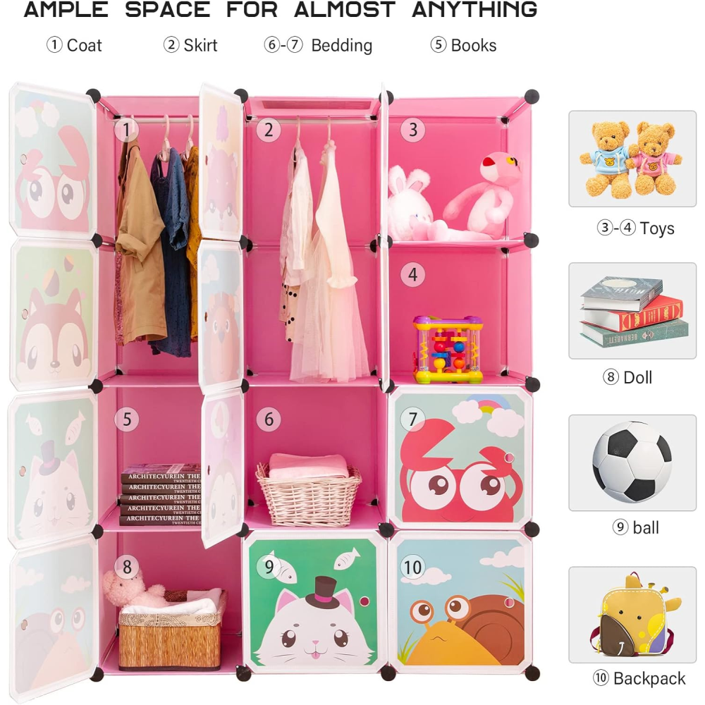 Armario Organizador De Ropa Closet Portátil Para Cuarto Bebé
