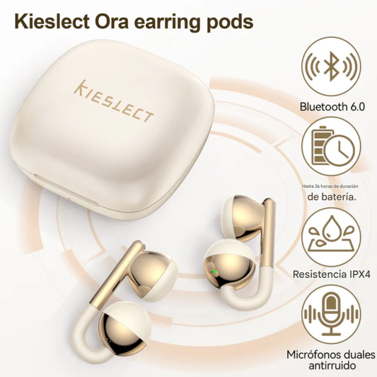 Audifonos BT Kieslect Ora Earring Pods Traductor IA Chat GPT