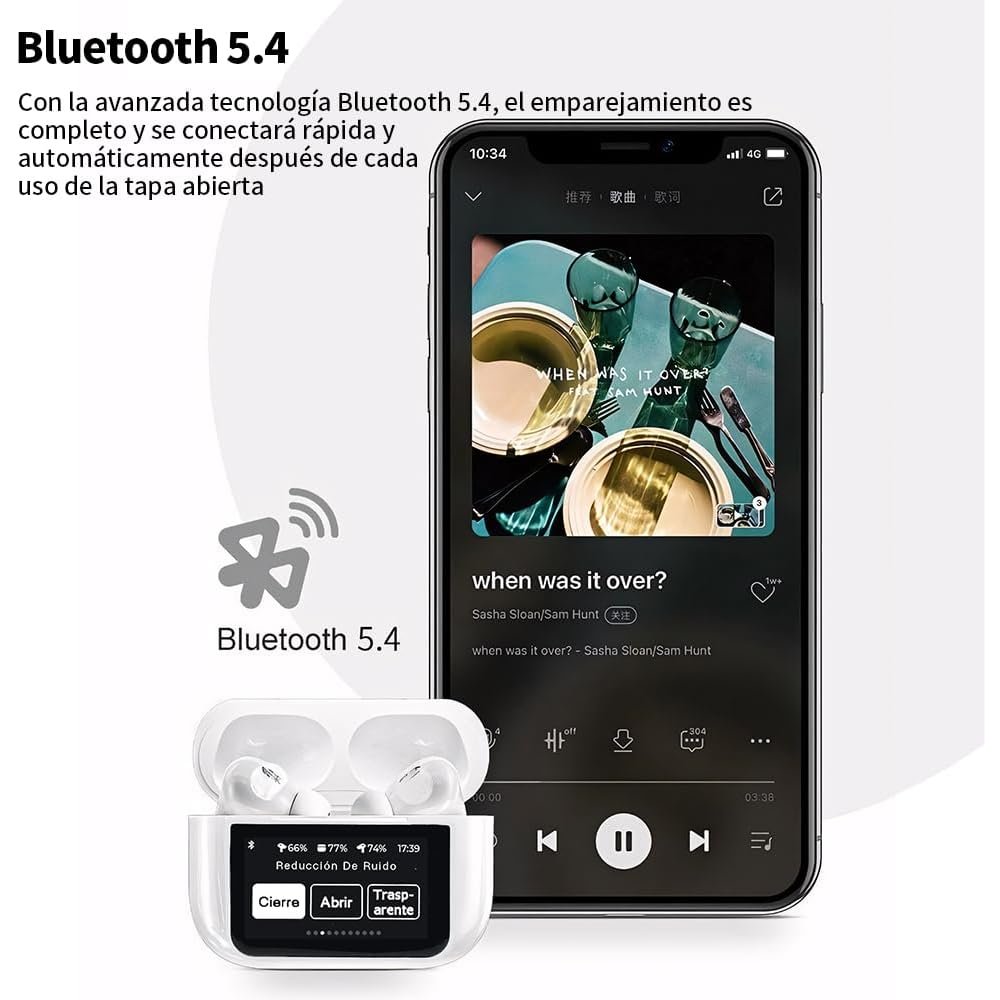 Audifonos Bluetooth Inalambricos Pro Pantalla Táctil Anc/enc