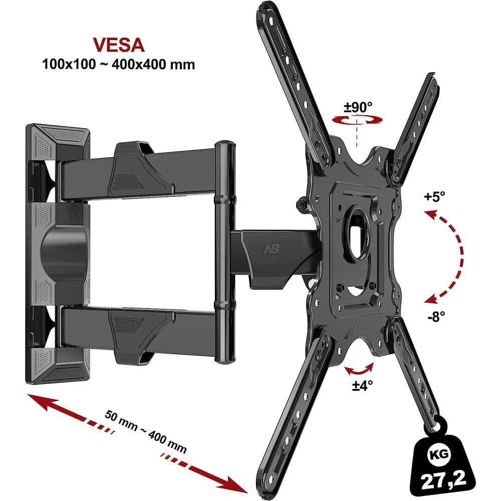 Soporte Para Tv De 32" A 58" Base Extendible Giratorio P4
