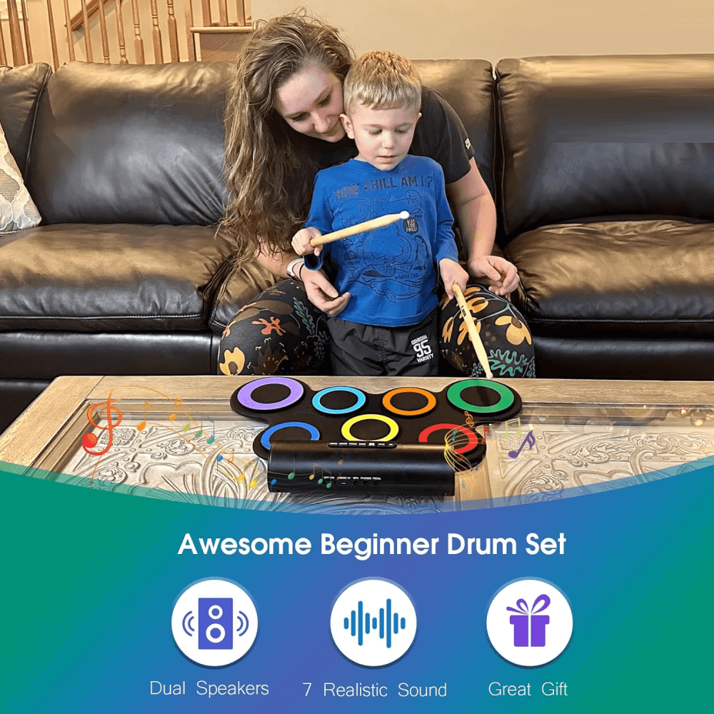 Batería Electrónica Tambor Eléctrico Portátil Flexible G3001