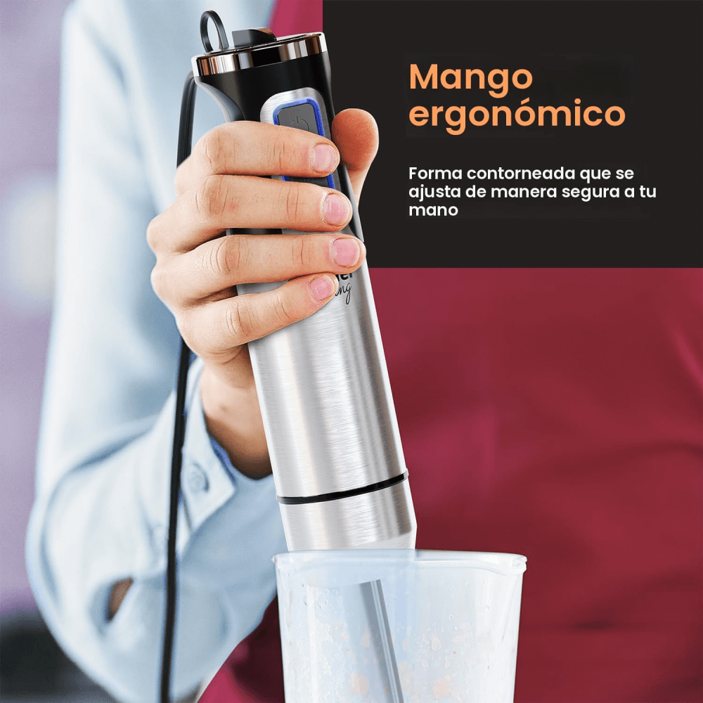 Batidora De Inmersion Licuadora De Mano Boma Acero Inox 800w