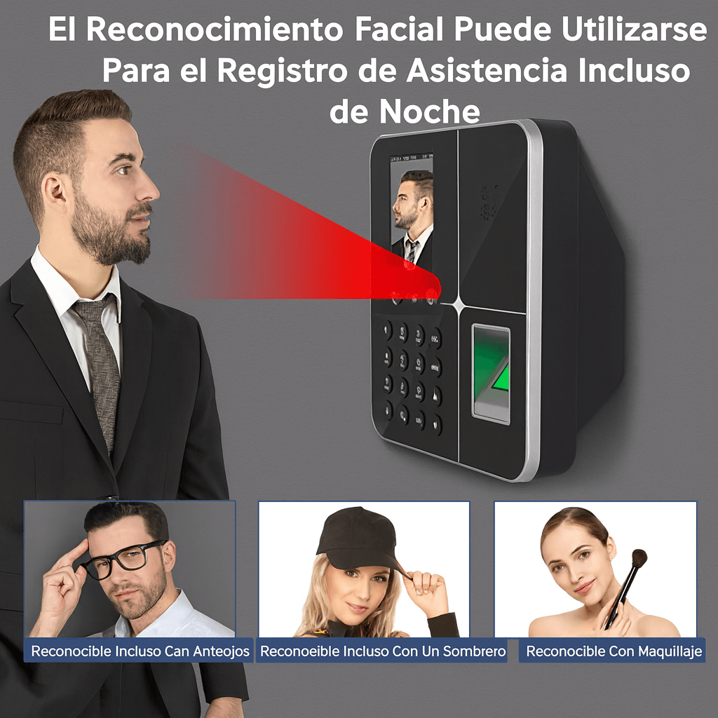 Biometrico Smart Reloj Control Asistencia Huellas Facial Usb