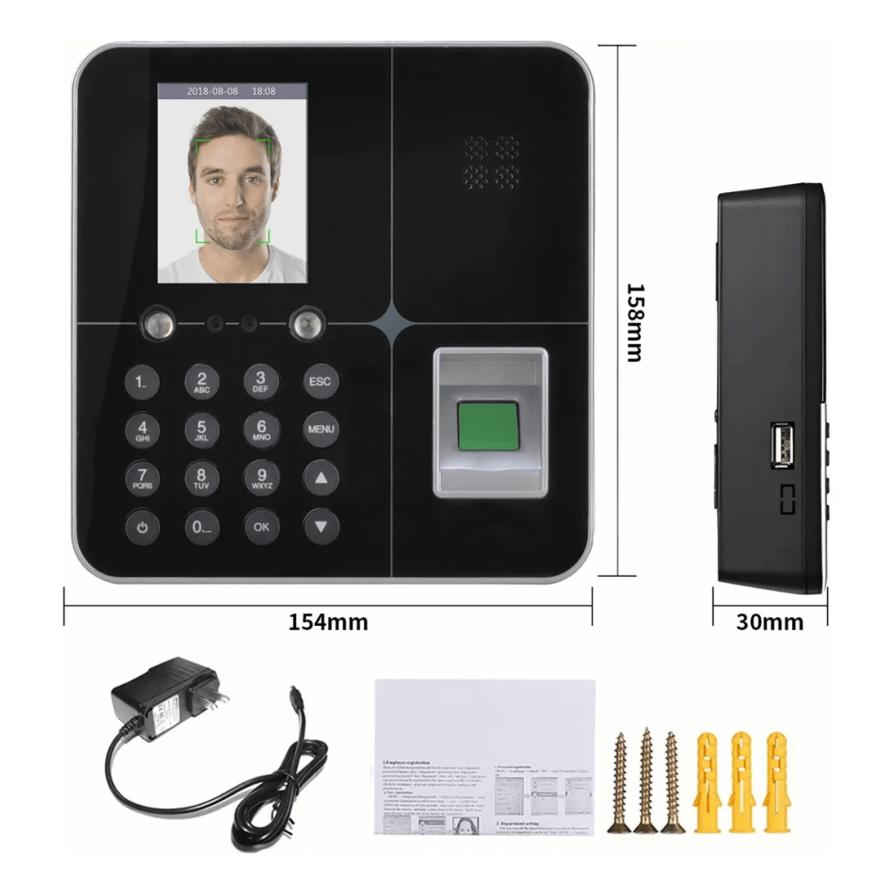 Biometrico Smart Reloj Control Asistencia Huellas Facial Usb