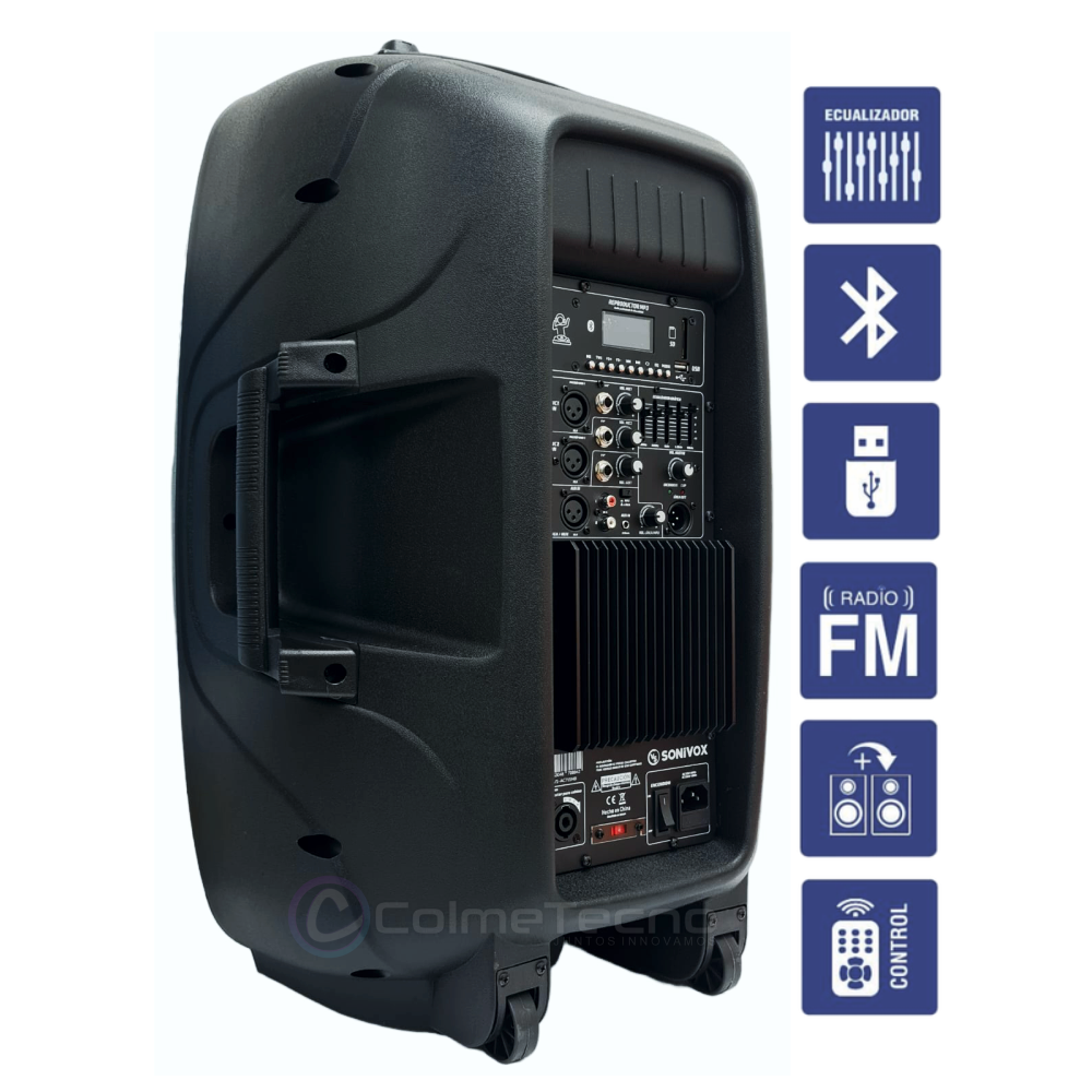 Cabina Activa Profesional 15inch Sonivox 120w Rms Vs-ac715nb