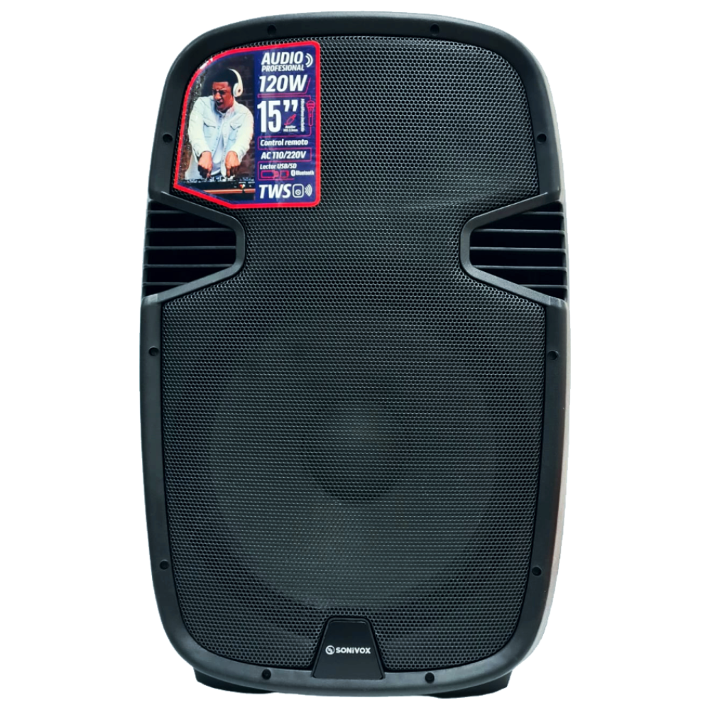 Cabina Activa Profesional 15inch Sonivox 120w Rms Vs-ac715nb