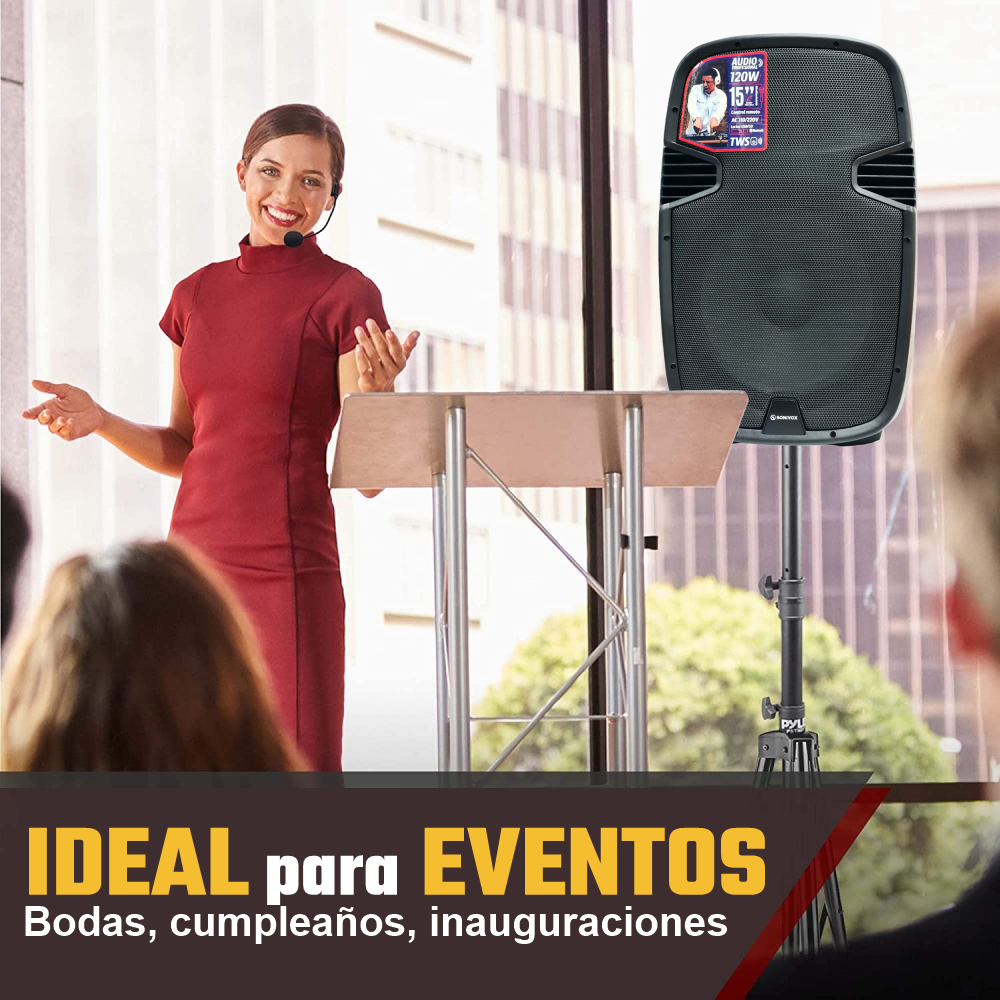 Cabina Activa Profesional 15inch Sonivox 120w Rms Vs-ac715nb