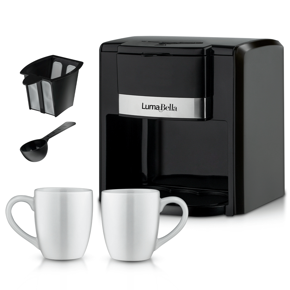 Cafetera Electrica 2 Tazas Porcelana 300ml Maquina Café 500w
