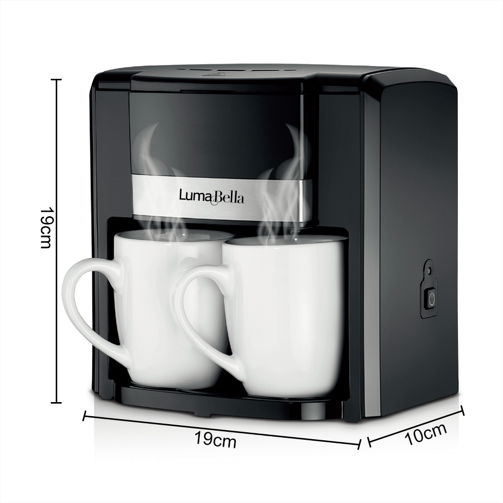 Cafetera Electrica 2 Tazas Porcelana 300ml Maquina Café 500w