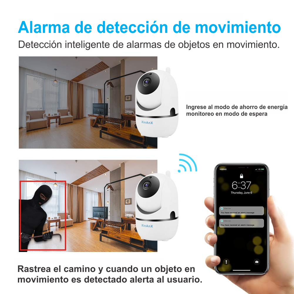 Cámara de seguridad IP Wifi 2.4G 1080P Auto Seguimiento
