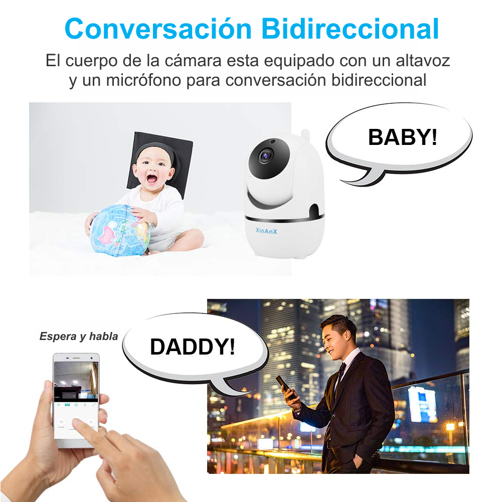 Cámara de seguridad IP Wifi 2.4G 1080P Auto Seguimiento