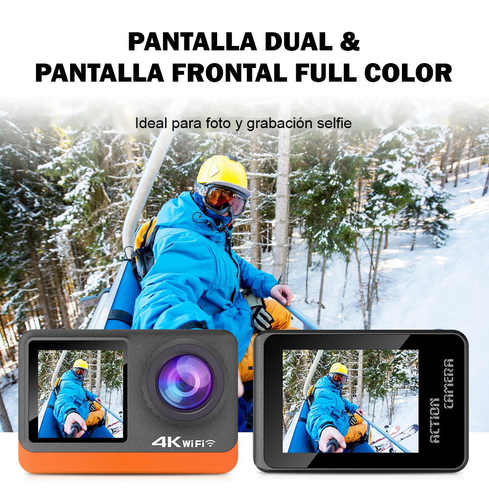 Cámara De Acción Wifi 4K Nativo 16Mp Deportiva Ausek AT-Q80R