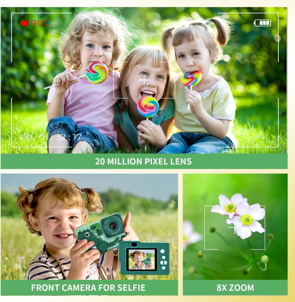 Cámara De Niños Digital Hd Figuras Armable 48px 1080p Lego