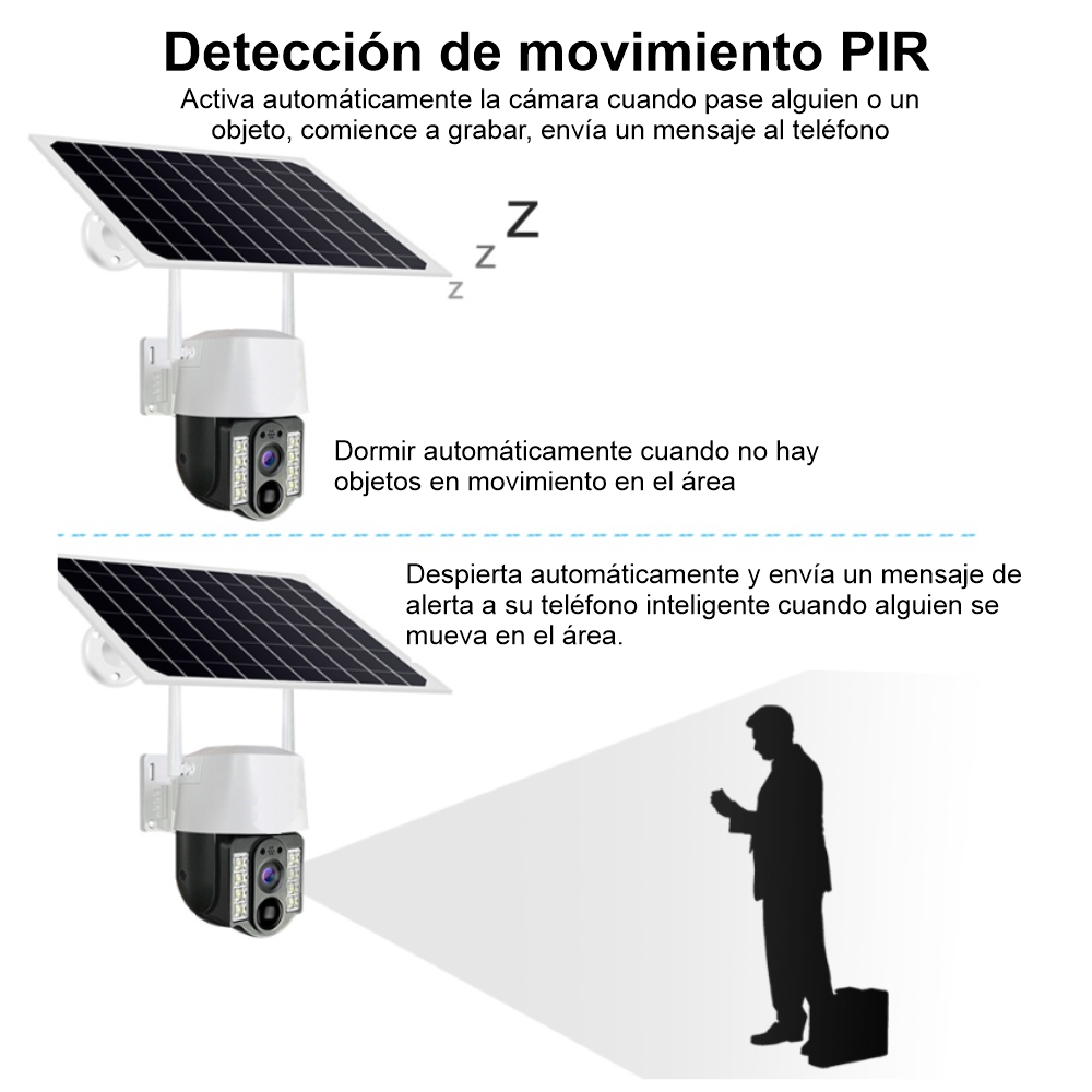 Cámara De Seguridad Ip 1080p Ptz Exterior Wifi V380 Vc3-w