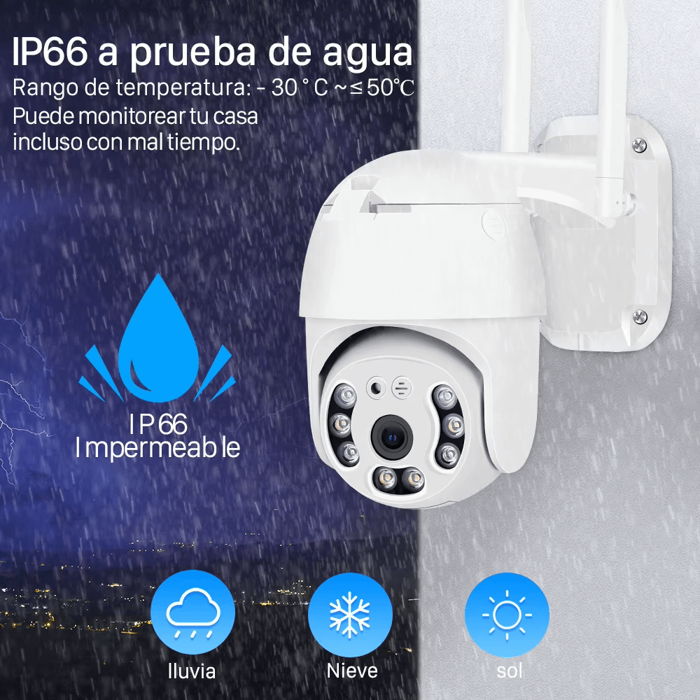 Camara Ip De Seguridad Exterior 1080 Domo 360 Ptz Land Wifi